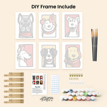 Load image into Gallery viewer, Mini Paint by numbers 6"x8" (6 pieces) - Bandana Buddies 2