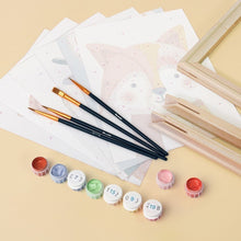 Load image into Gallery viewer, Mini Paint by numbers 6"x8" (6 pieces) - Woodland Portraits 1