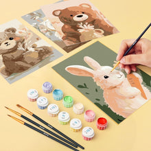 Load image into Gallery viewer, Mini Paint by numbers 6"x8" (6 pieces) - Woodland Portraits 2