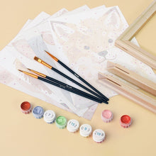 Load image into Gallery viewer, Mini Paint by numbers 6"x8" (6 pieces) - Wildlife Portraits 2