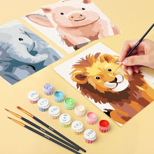 Load image into Gallery viewer, Mini Paint by numbers 6"x8" (6 pieces) - Wildlife Portraits 2