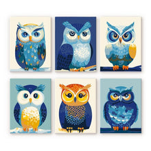 Load image into Gallery viewer, Mini Paint by numbers 6"x8" (6 pieces) - Colorful Nightwatch Figured'Art