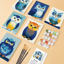 Load image into Gallery viewer, Mini Paint by numbers 6"x8" (6 pieces) - Colorful Nightwatch