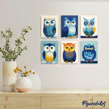 Load image into Gallery viewer, Mini Paint by numbers 6"x8" (6 pieces) - Colorful Nightwatch