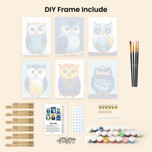 Load image into Gallery viewer, Mini Paint by numbers 6"x8" (6 pieces) - Colorful Nightwatch