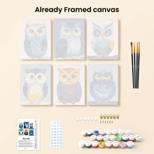 Load image into Gallery viewer, Mini Paint by numbers 6"x8" (6 pieces) - Colorful Nightwatch