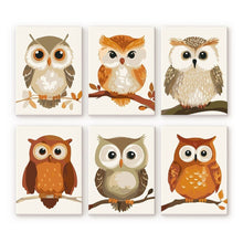 Load image into Gallery viewer, Mini Paint by numbers 6"x8" (6 pieces) - Forest Guardians Figured'Art