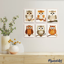 Load image into Gallery viewer, Mini Paint by numbers 6"x8" (6 pieces) - Forest Guardians