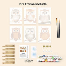 Load image into Gallery viewer, Mini Paint by numbers 6"x8" (6 pieces) - Forest Guardians