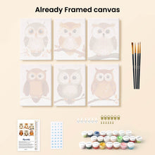Load image into Gallery viewer, Mini Paint by numbers 6"x8" (6 pieces) - Forest Guardians