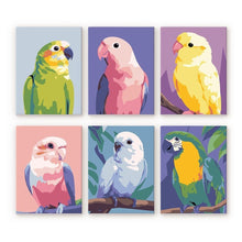 Load image into Gallery viewer, Mini Paint by numbers 6"x8" (6 pieces) - Jungle Melody Figured'Art