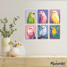 Load image into Gallery viewer, Mini Paint by numbers 6"x8" (6 pieces) - Jungle Melody