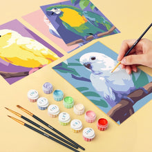 Load image into Gallery viewer, Mini Paint by numbers 6"x8" (6 pieces) - Jungle Melody