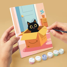 Load image into Gallery viewer, Mini Paint by numbers 6"x8" (6 pieces) - Kitty at Home