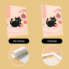 Load image into Gallery viewer, Mini Paint by numbers 6"x8" (6 pieces) - Playful Kitty