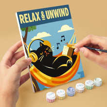 Load image into Gallery viewer, Mini Paint by numbers 6"x8" (6 pieces) - Purrfect Days