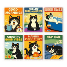 Load image into Gallery viewer, Mini Paint by numbers 6"x8" (6 pieces) - Good Times Cats Figured'Art