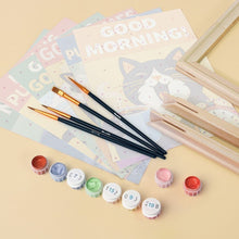 Load image into Gallery viewer, Mini Paint by numbers 6"x8" (6 pieces) - Good Times Cats