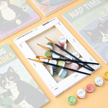 Load image into Gallery viewer, Mini Paint by numbers 6"x8" (6 pieces) - Good Times Cats