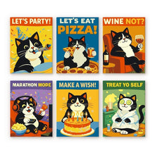 Load image into Gallery viewer, Mini Paint by numbers 6"x8" (6 pieces) - Happy Cat Moments Figured'Art