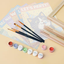 Load image into Gallery viewer, Mini Paint by numbers 6"x8" (6 pieces) - Happy Cat Moments