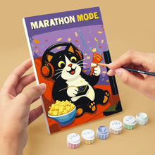 Load image into Gallery viewer, Mini Paint by numbers 6"x8" (6 pieces) - Happy Cat Moments