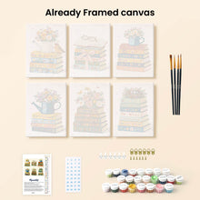 Load image into Gallery viewer, Mini Paint by numbers 6"x8" (6 pieces) - Petals and Pages