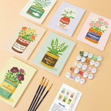 Load image into Gallery viewer, Mini Paint by numbers 6"x8" (6 pieces) - Blooming Pantry
