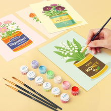 Load image into Gallery viewer, Mini Paint by numbers 6"x8" (6 pieces) - Blooming Pantry