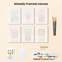 Load image into Gallery viewer, Mini Paint by numbers 6"x8" (6 pieces) - Blooming Pantry