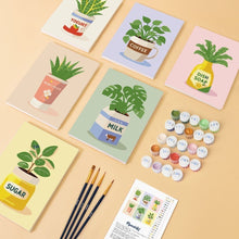 Load image into Gallery viewer, Mini Paint by numbers 6"x8" (6 pieces) - Everyday Plant Pots