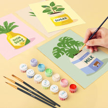 Load image into Gallery viewer, Mini Paint by numbers 6"x8" (6 pieces) - Everyday Plant Pots