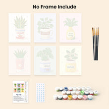 Load image into Gallery viewer, Mini Paint by numbers 6"x8" (6 pieces) - Everyday Plant Pots