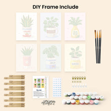 Load image into Gallery viewer, Mini Paint by numbers 6"x8" (6 pieces) - Everyday Plant Pots