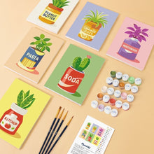 Load image into Gallery viewer, Mini Paint by numbers 6"x8" (6 pieces) - Jar Garden