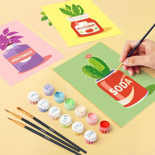 Load image into Gallery viewer, Mini Paint by numbers 6"x8" (6 pieces) - Jar Garden