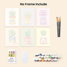 Load image into Gallery viewer, Mini Paint by numbers 6"x8" (6 pieces) - Jar Garden