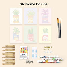 Load image into Gallery viewer, Mini Paint by numbers 6"x8" (6 pieces) - Jar Garden