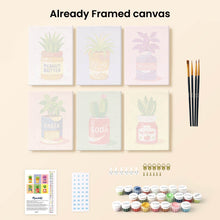 Load image into Gallery viewer, Mini Paint by numbers 6"x8" (6 pieces) - Jar Garden