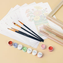 Load image into Gallery viewer, Mini Paint by numbers 6"x8" (6 pieces) - Blooming Bottles