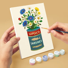 Load image into Gallery viewer, Mini Paint by numbers 6"x8" (6 pieces) - Blooming Bottles