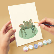 Load image into Gallery viewer, Mini Paint by numbers 6"x8" (6 pieces) - Cute Cactus Collection 1