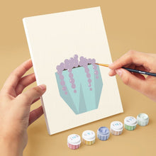 Load image into Gallery viewer, Mini Paint by numbers 6"x8" (6 pieces) - Cute Cactus Collectio 2