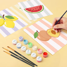 Load image into Gallery viewer, Mini Paint by numbers 6"x8" (6 pieces) - Sunny Fruit Set