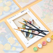 Load image into Gallery viewer, Mini Paint by numbers 6"x8" (6 pieces) - Golden Lemon Bouquet