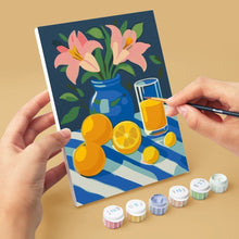 Load image into Gallery viewer, Mini Paint by numbers 6"x8" (6 pieces) - Golden Lemon Bouquet