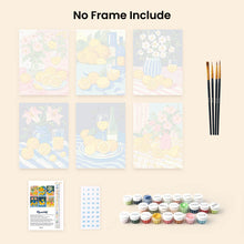Load image into Gallery viewer, Mini Paint by numbers 6"x8" (6 pieces) - Golden Lemon Bouquet