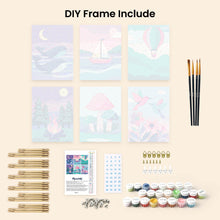 Load image into Gallery viewer, Mini Paint by numbers 6"x8" (6 pieces) - Little Dreamscapes