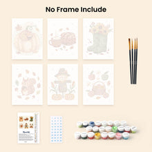 Load image into Gallery viewer, Mini Paint by numbers 6"x8" (6 pieces) - Autumn Harvest