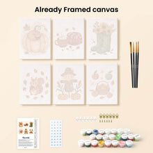 Load image into Gallery viewer, Mini Paint by numbers 6"x8" (6 pieces) - Autumn Harvest